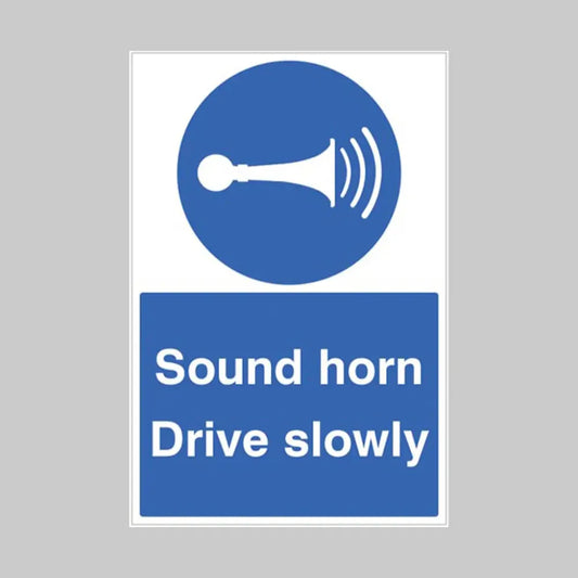 Sound horn drive slowly
