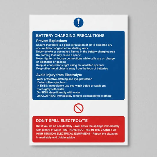 Battery charging precautions