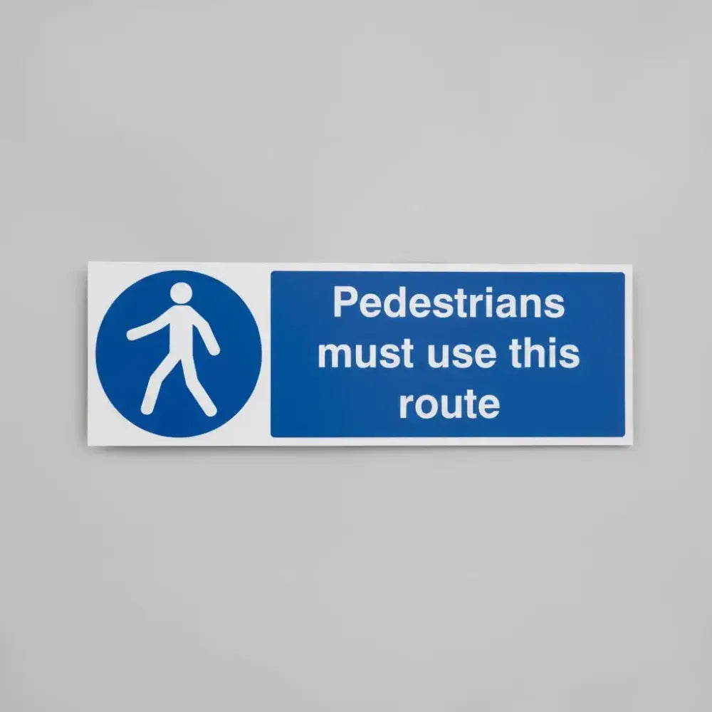 Pedestrians must use this route