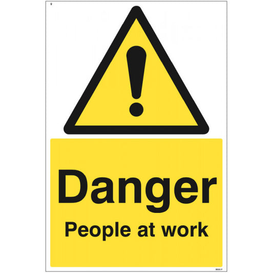 54328 Danger people at work - A4 rigid plastic Miscellaneous - A4 /A5 Signs (210x297mm)