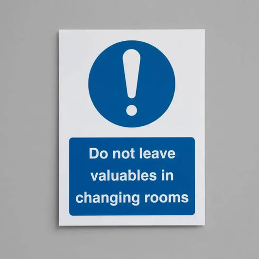 Do not leave valuables in the changing rooms