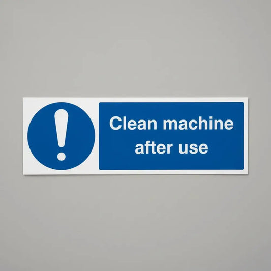 Clean machine after use