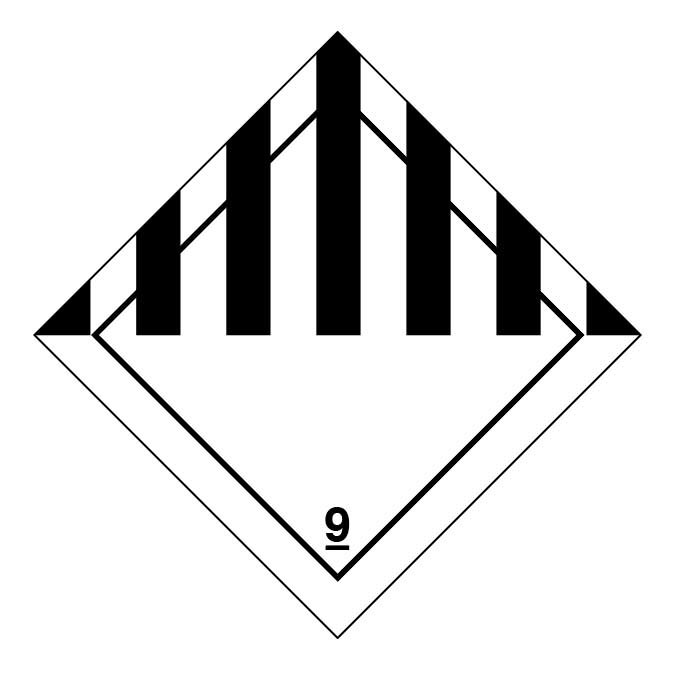 54513 100 S/A labels 100x100mm Miscellaneous goods Class 9