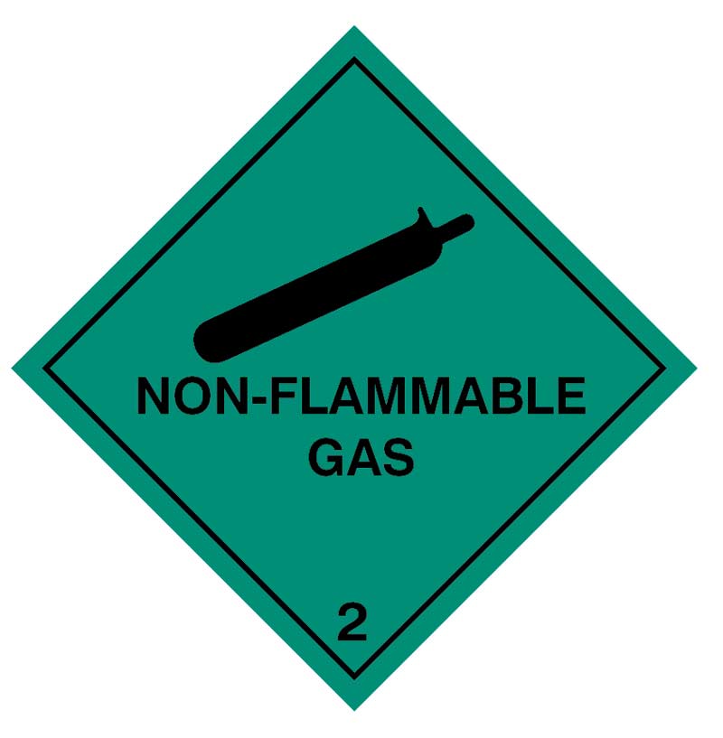 54517 100 S/A labels 100x100mm Non flammable gas Miscellaneous