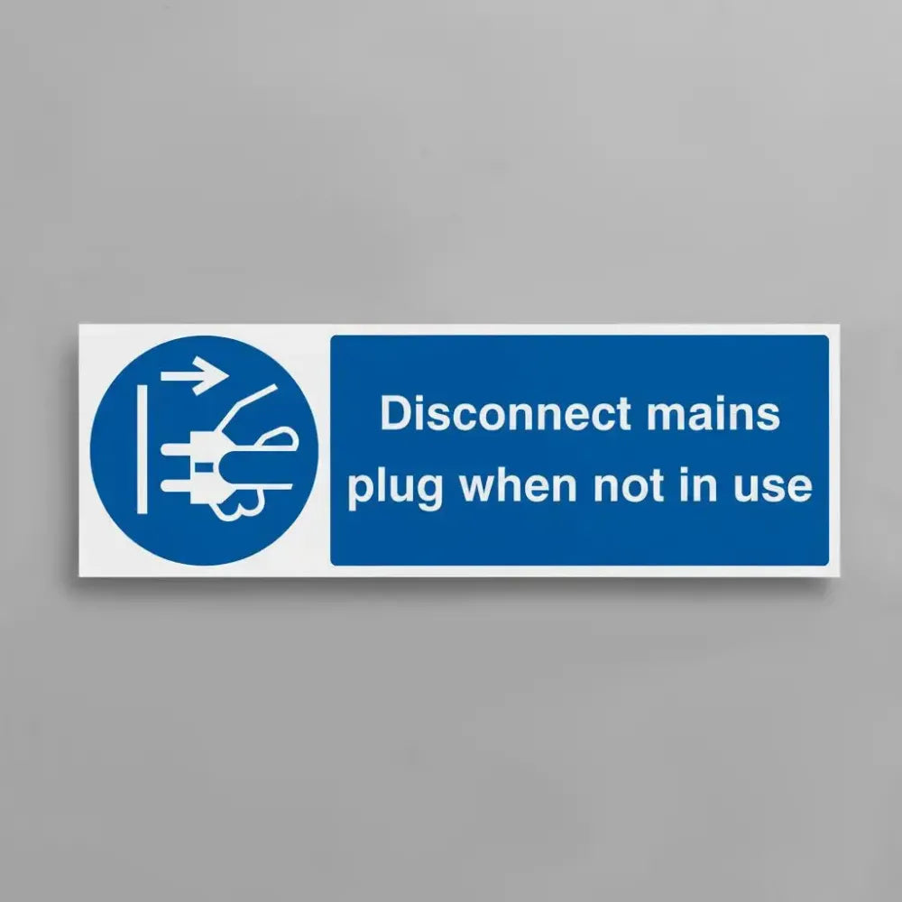 Disconnect mains plug when not in use