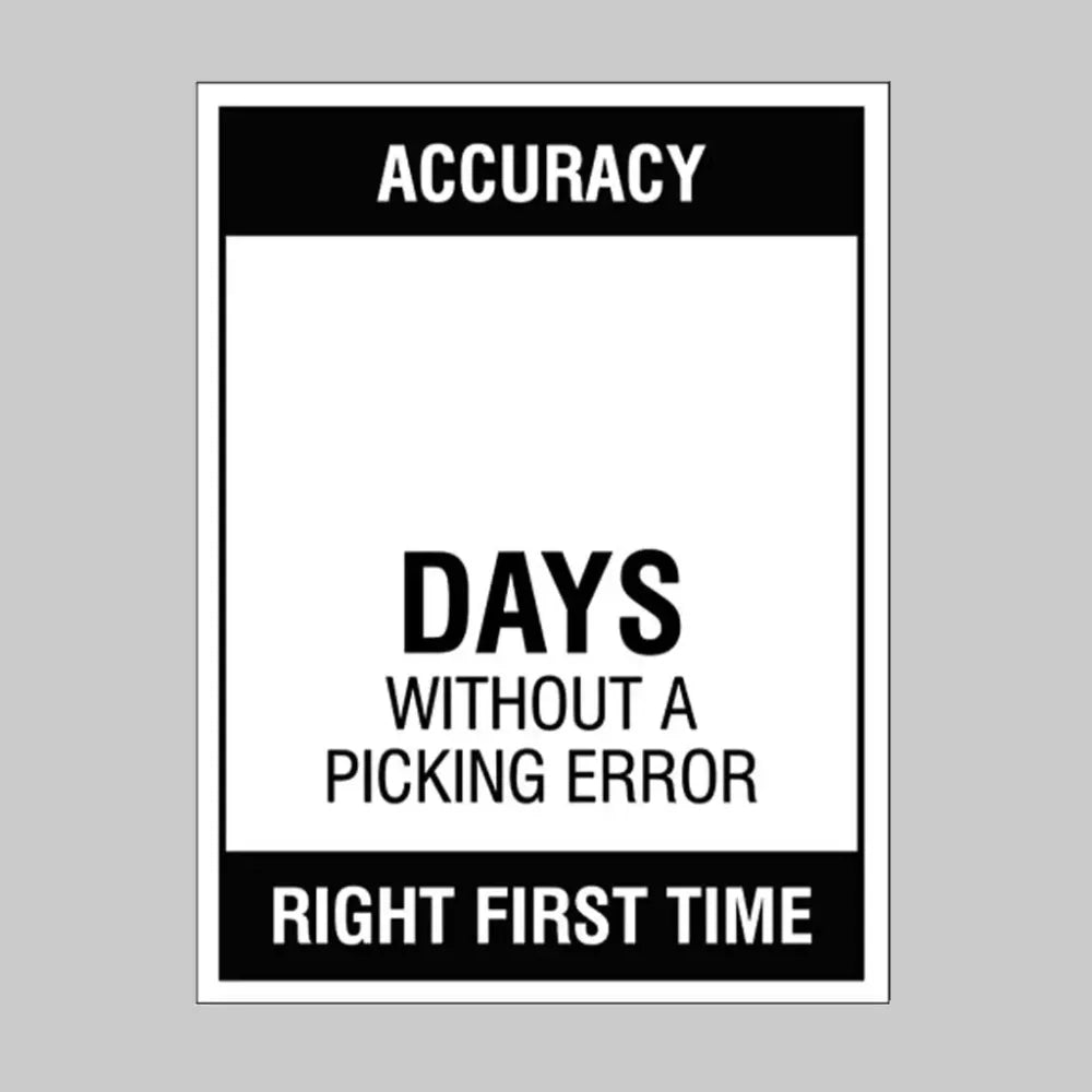 54700 Accuracy … Days without a picking error, 300x400mm rigid PVC with wipe clean over laminate Miscellaneous
