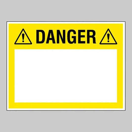54708 Danger (write your message), 300x400mm rigid PVC with wipe clean over laminate Miscellaneous