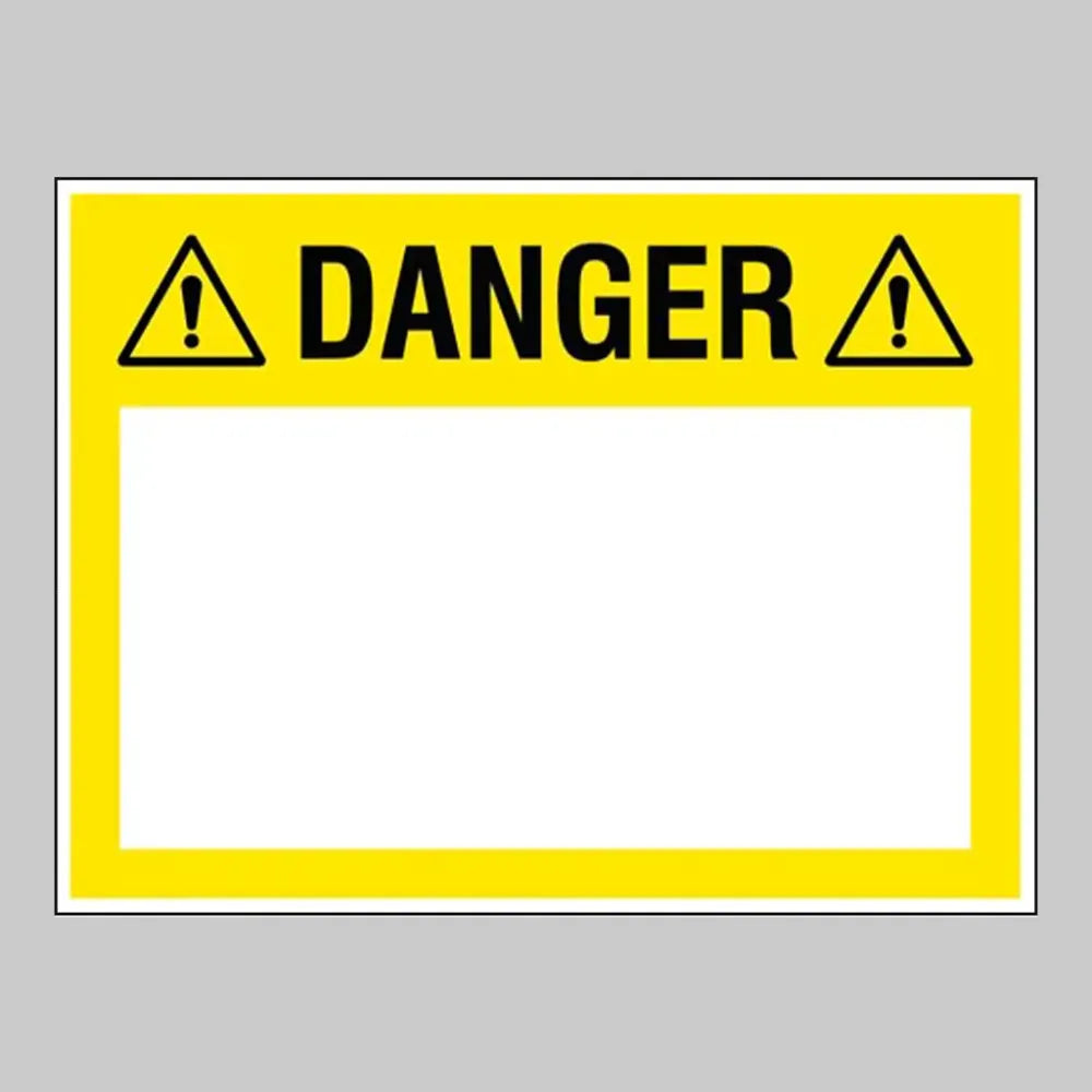 54711 Danger (write your message), 450x600mm rigid PVC with wipe clean over laminate Miscellaneous