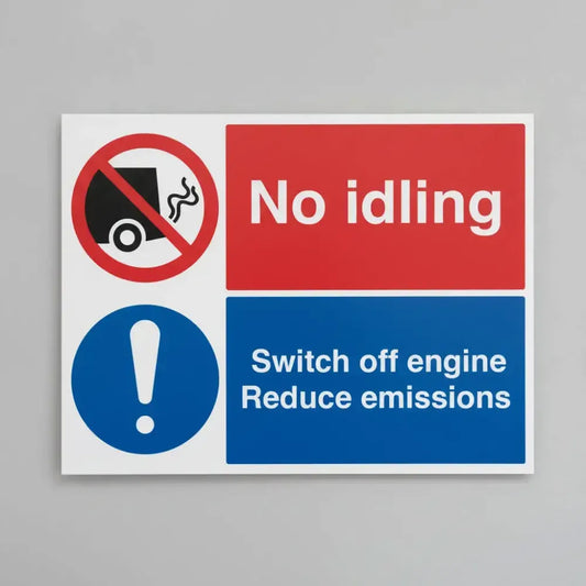 No idling, Switch off engine Reduce emissions