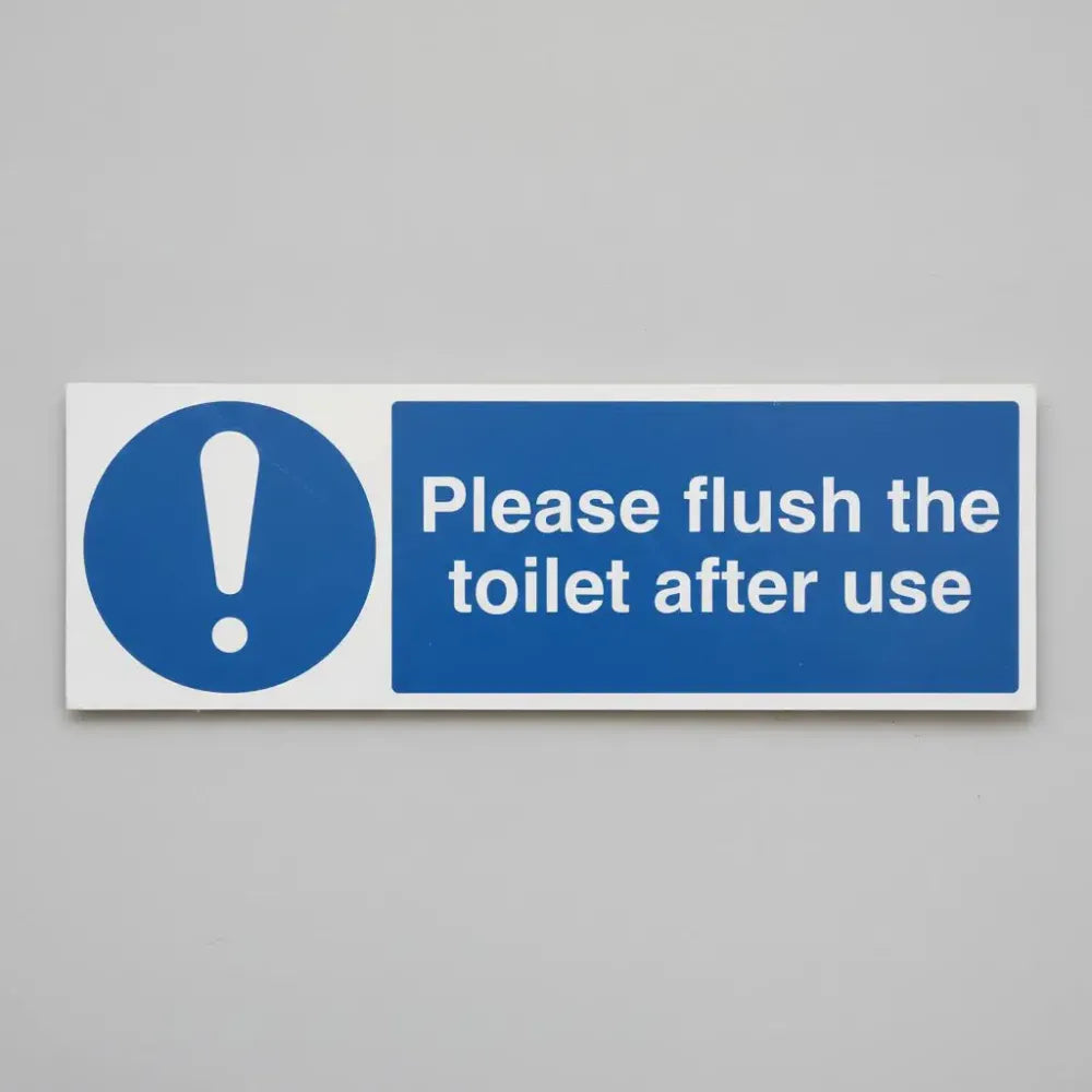 Please flush the toilet after use