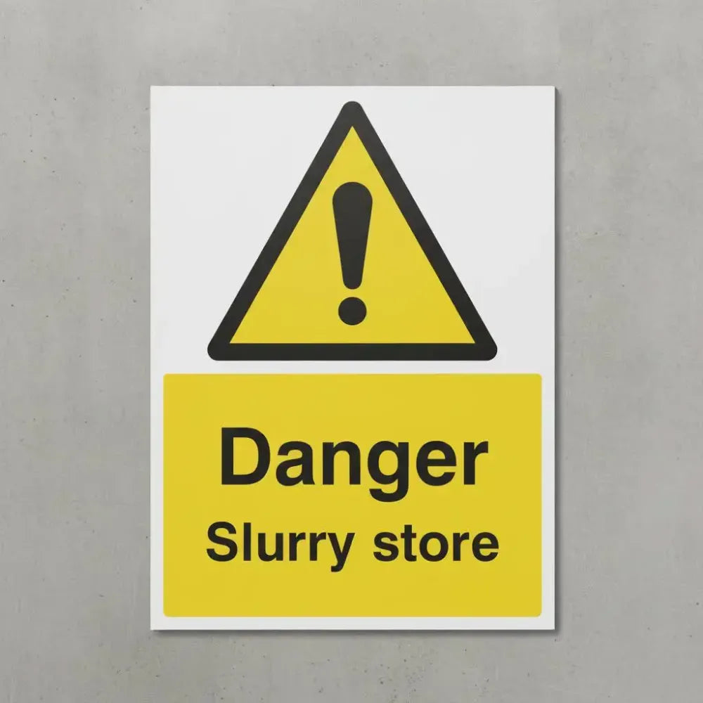 15506K Danger Slurry store Rigid Plastic (400x300mm) Safety Sign