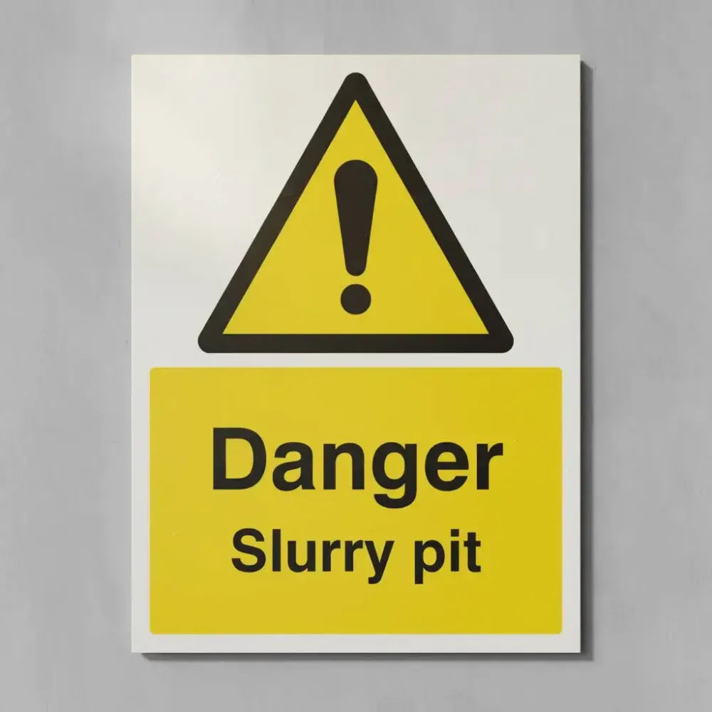 15508K Danger Slurry pit Rigid Plastic (400x300mm) Safety Sign