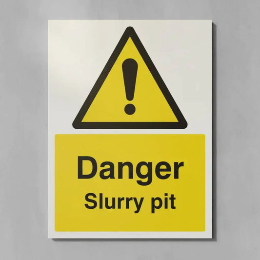 15508K Danger Slurry pit Rigid Plastic (400x300mm) Safety Sign