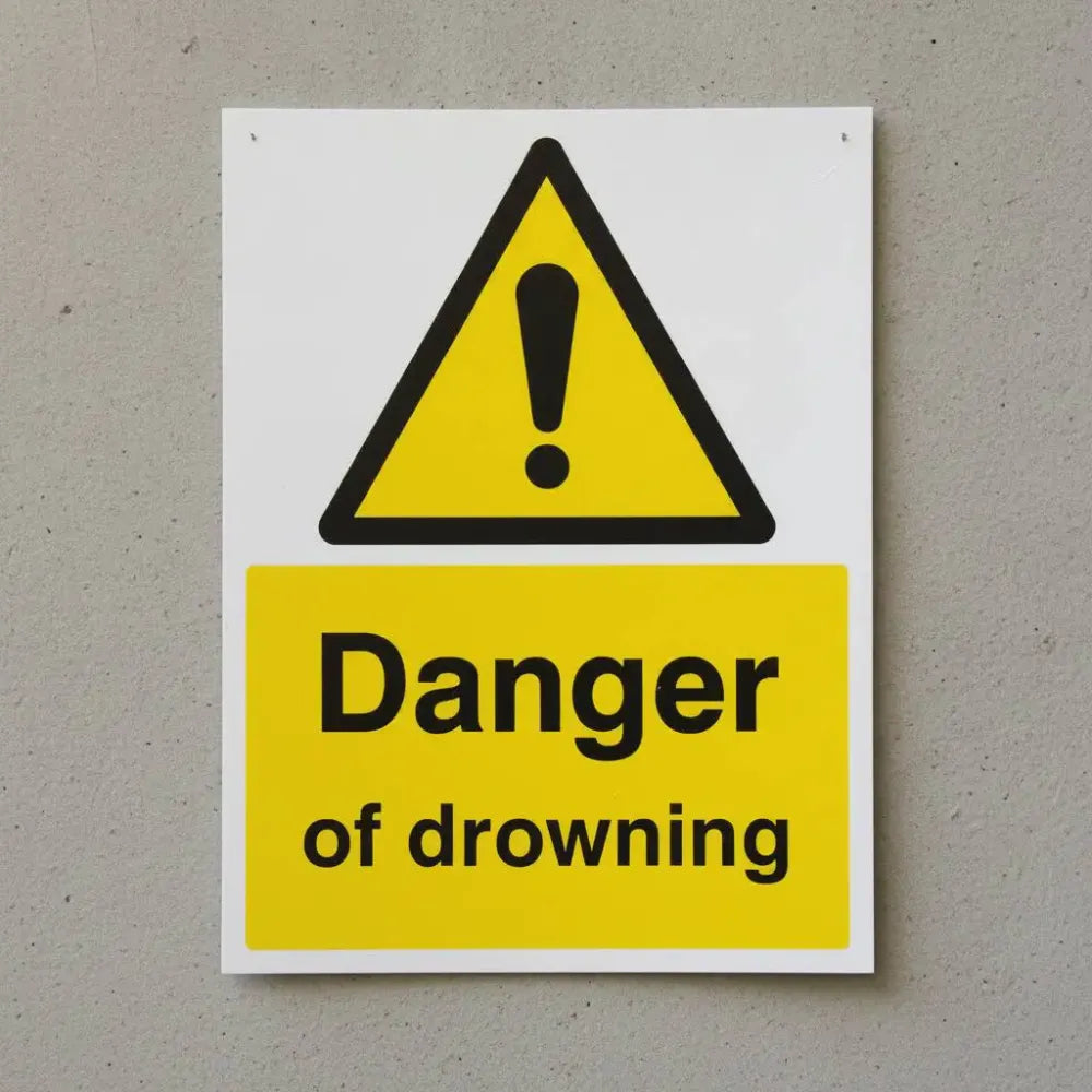 15509K Danger of drowning Rigid Plastic (400x300mm) Safety Sign