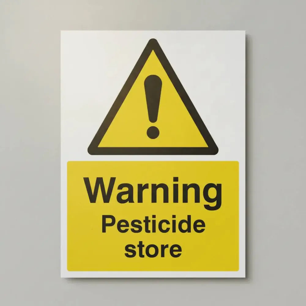 15512K Warning Pesticide store Rigid Plastic (400x300mm) Safety Sign