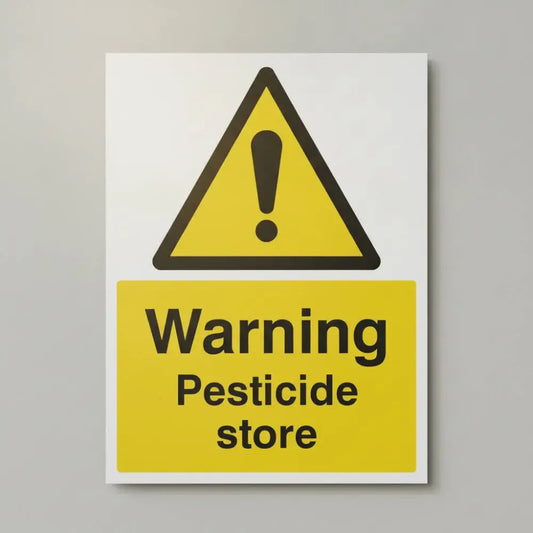 15512K Warning Pesticide store Rigid Plastic (400x300mm) Safety Sign