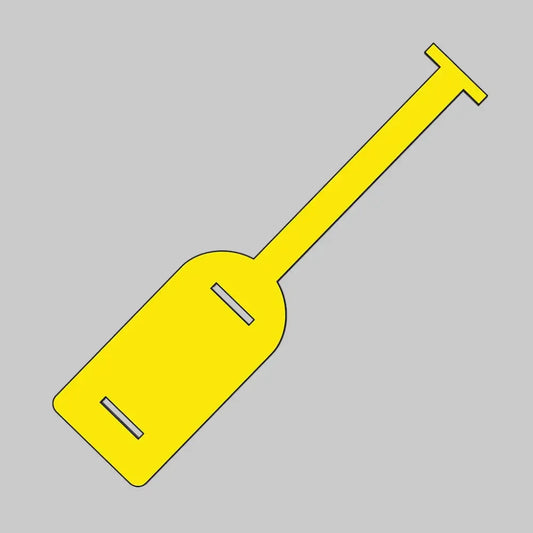 Plain ID Tie Tags (Pack of 14) Yellow 210x50mm 0.8mm polypropylene
