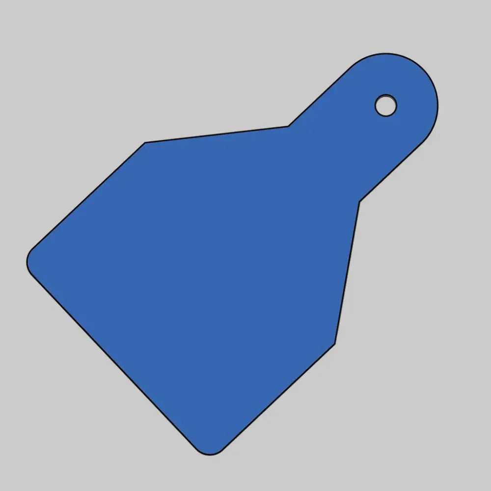 Plain ID Tags (Pack of 20) Blue 100x65mm 0.8mm polypropylene