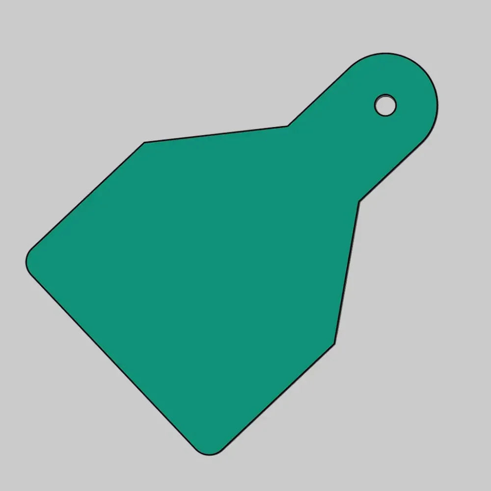 Plain ID Tags (Pack of 20) Green 100x65mm 0.8mm polypropylene