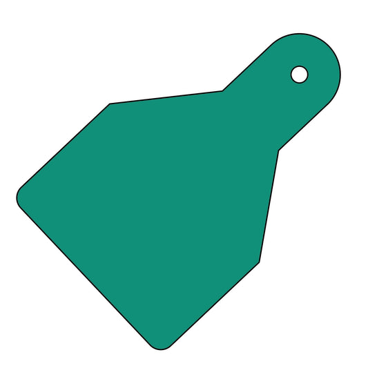 55158 Plain ID Wide Flag Tags (Pack of 20) Green 100x65  (100x65mm) Safety Sign