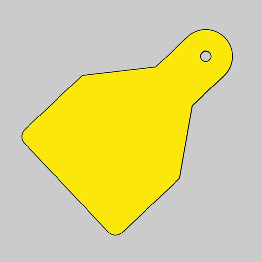 Plain ID Tags (Pack of 20) Yellow 100x65mm 0.8mm polypropylene