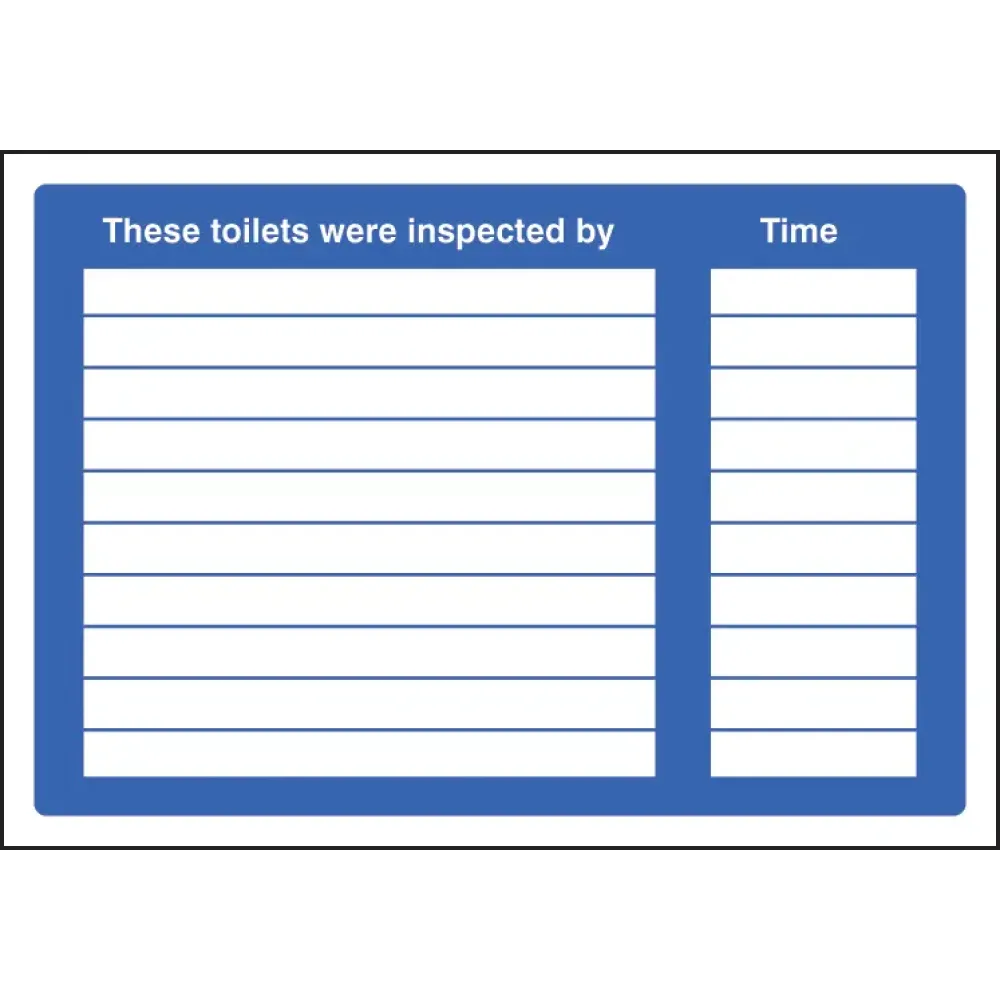 These toilets were inspected at adapt-a-sign 215x310mm