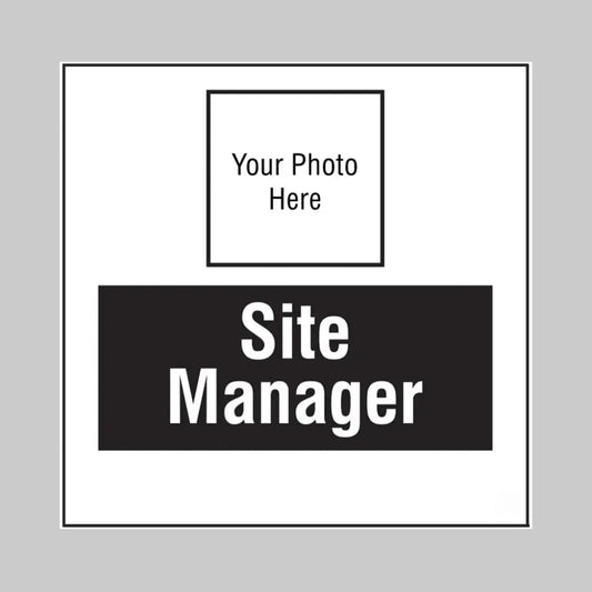 Site manager, your photo here builder signs 400x400mm