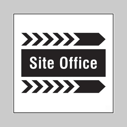 Site office, arrow right builder signs 400x400mm