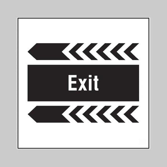 Exit, arrow left builder signs 400x400mm