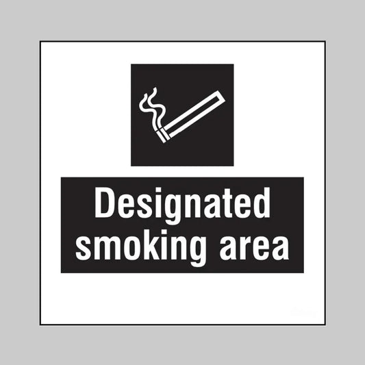 Designated smoking area, builder signs 400x400mm