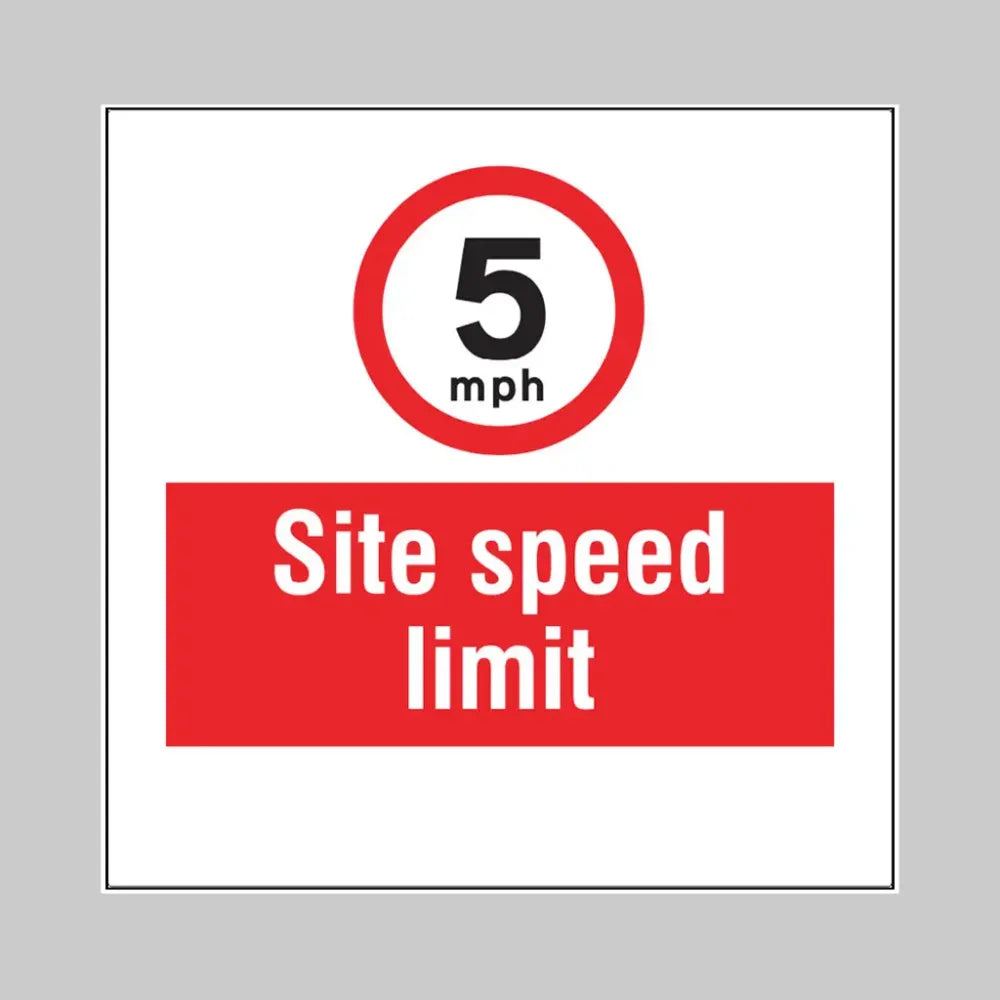 5mph Site speed limit, builder signs 400x400mm