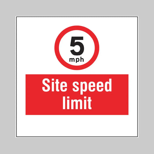 5mph Site speed limit, builder signs 400x400mm
