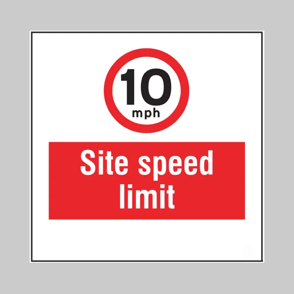 10mph Site speed limit, builder signs 400x400mm