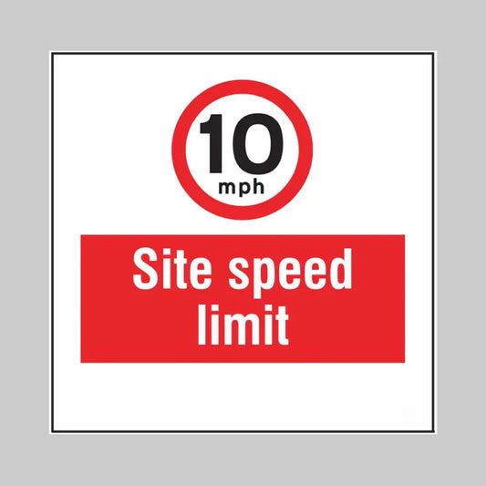 10mph Site speed limit, builder signs 400x400mm