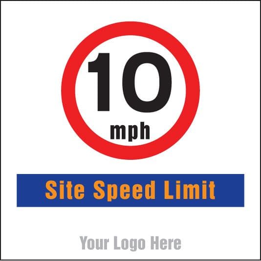 55743 10mph Site speed limit, site saver sign 400x400mm  (400x400mm) Safety Sign