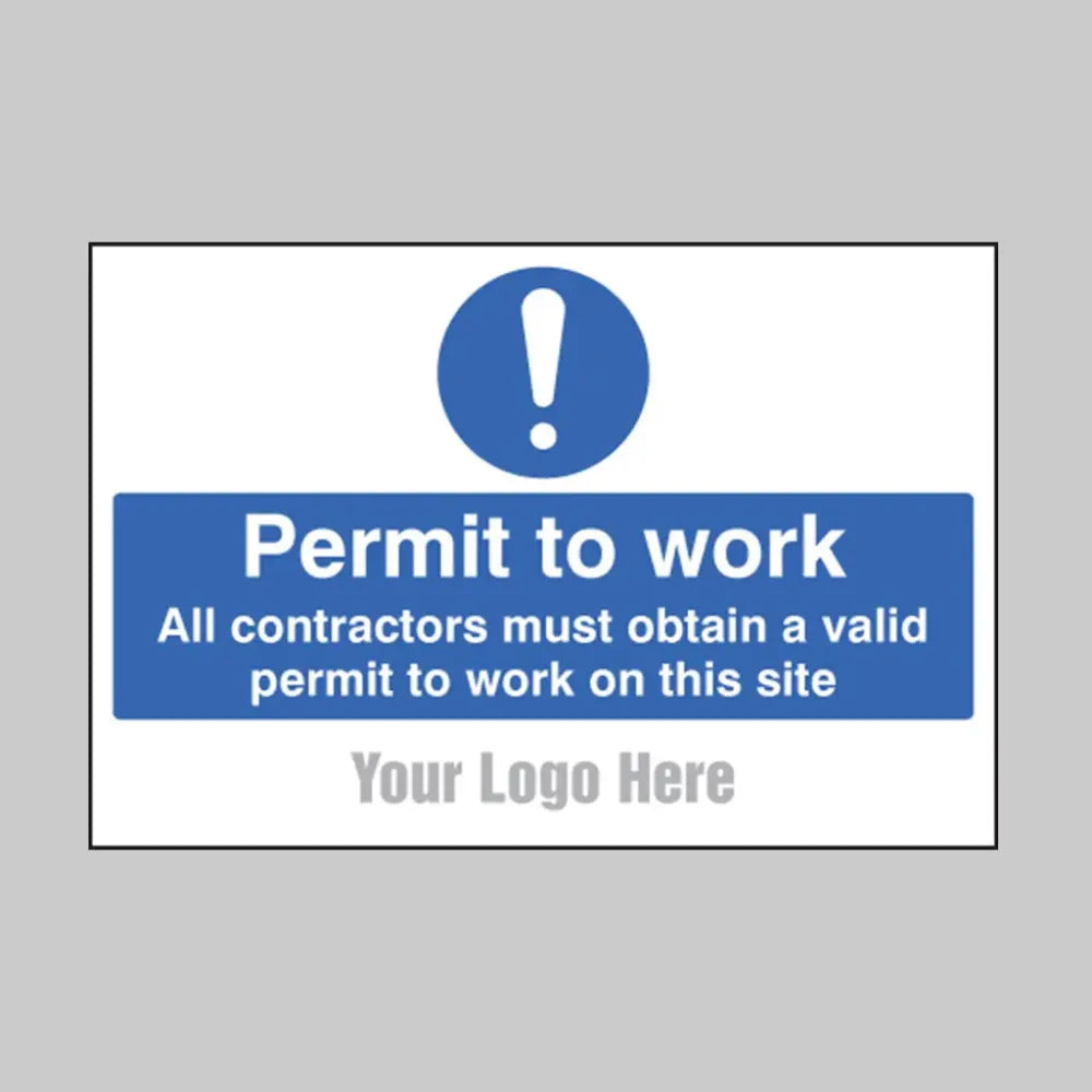 Permit to work, builder signs 600x400mm