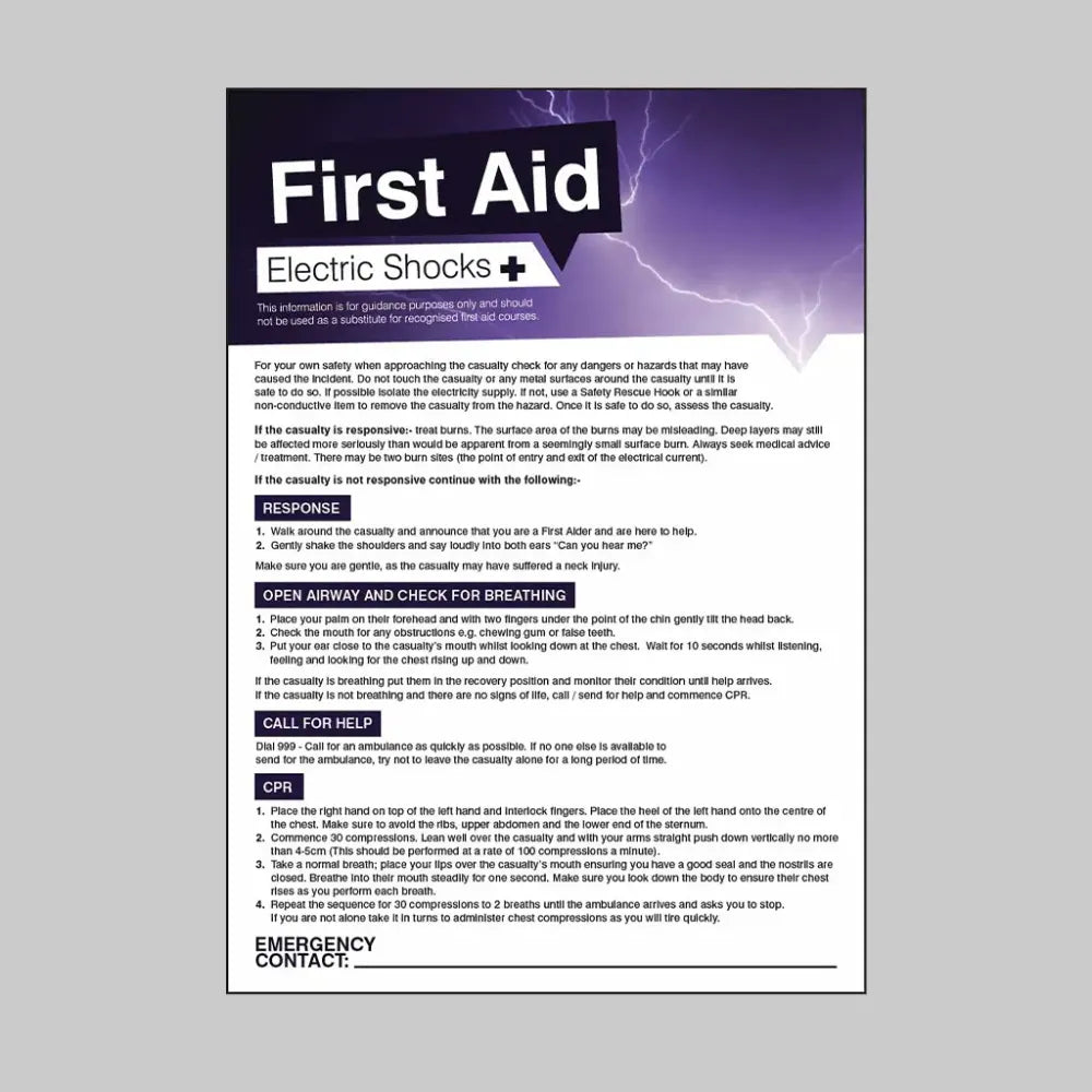 First aid shocks 420x594mm poster