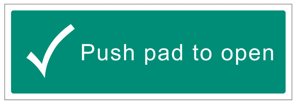 55930 Braille - Push pad to open 450x150mm Miscellaneous