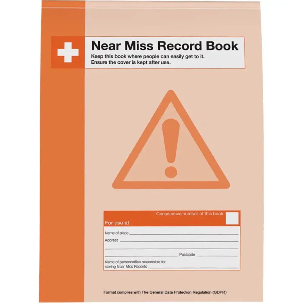 55937 GDPR Compliant Workplace Near Miss Record Book, A4 Miscellaneous (210x297mm)