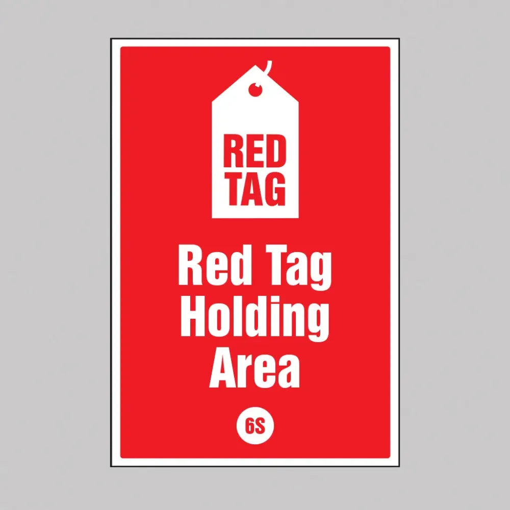 Red tag holding area - 6S Poster - 400x600mm rigid plastic
