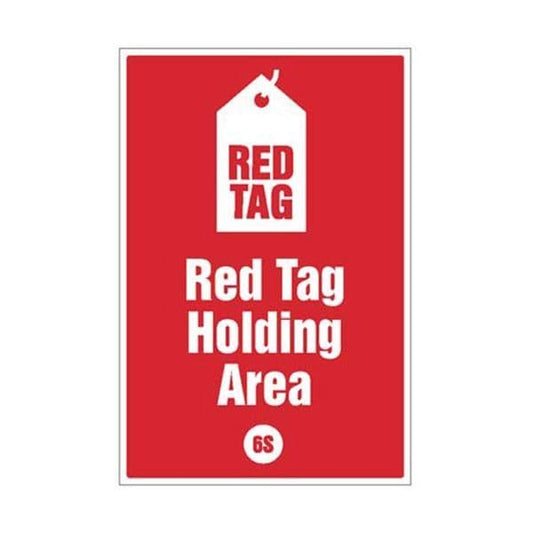 55954 Red tag holding area - 6S Poster - 400x600mm rigid plastic