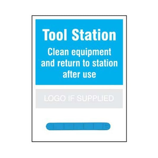 55969 Tool Station Shadow Board with 300mm blue magnetic rail, 450x600mm 10mm foam pvc