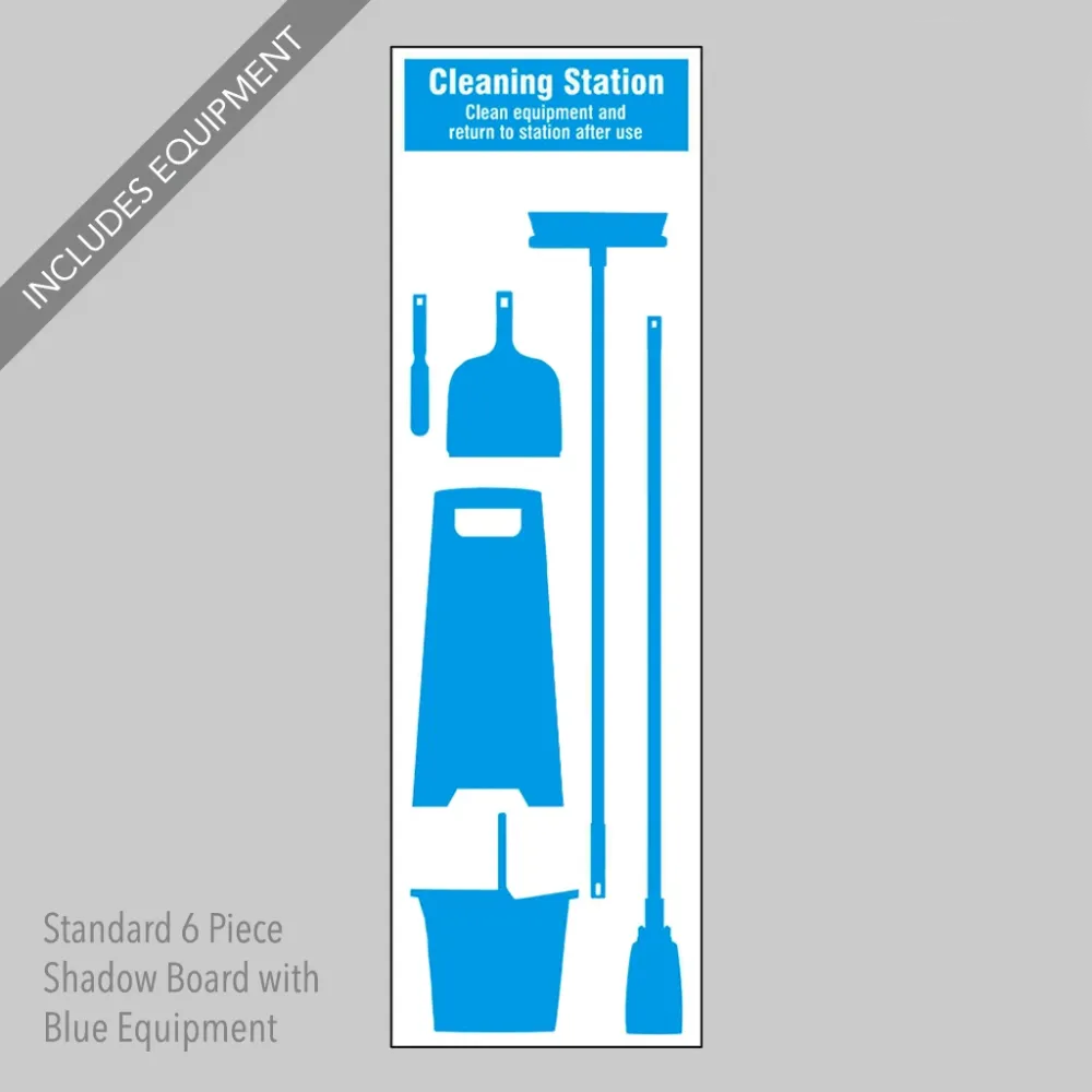 Cleaning Station Shadow Board - 6 piece 600x2000mm 10mm foam pvc
