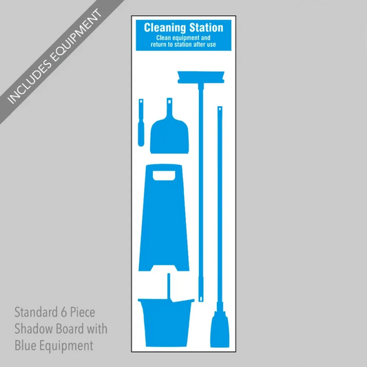 Cleaning Station Shadow Board - 6 piece 600x2000mm 10mm foam pvc