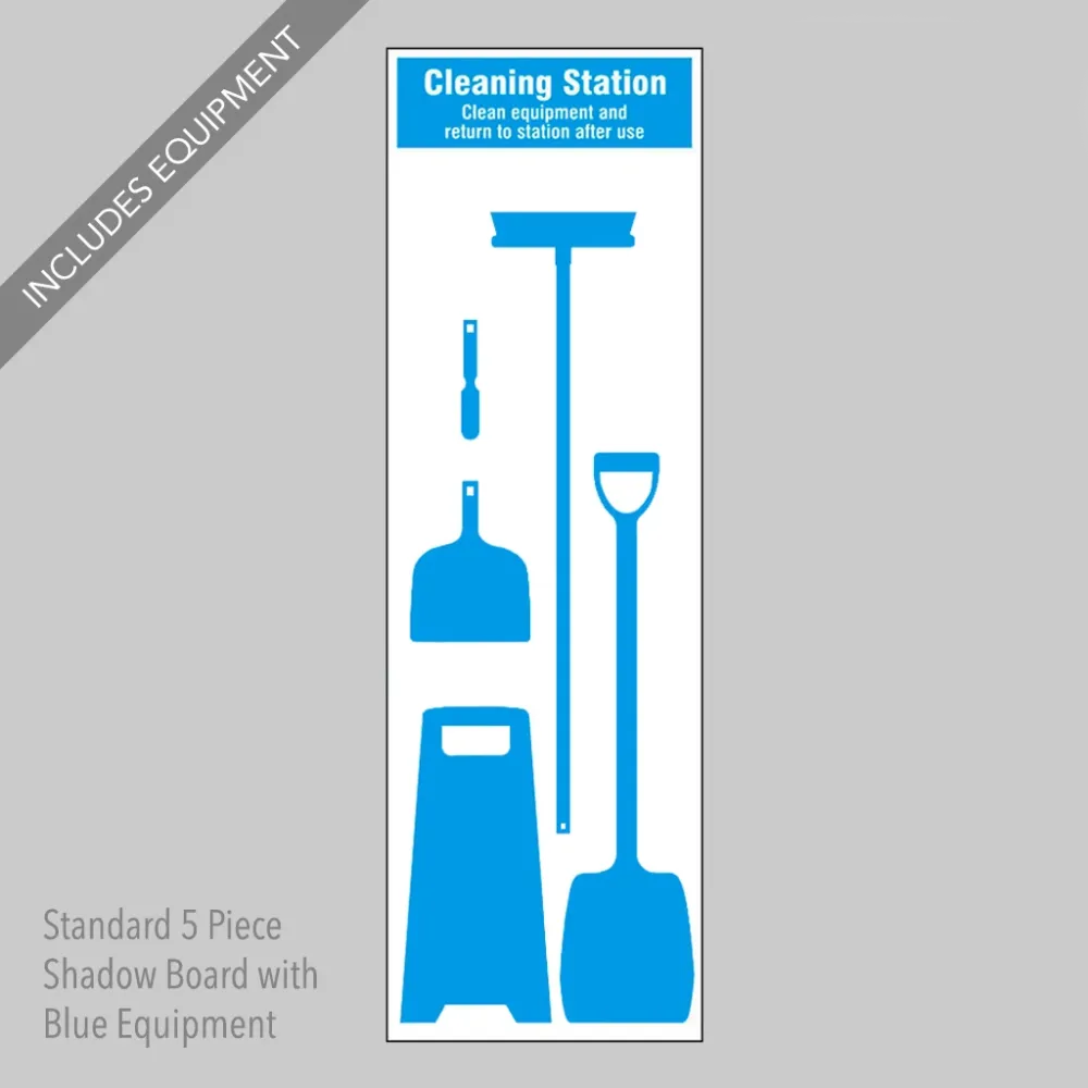 Cleaning Station Shadow Board - 5 piece 600x2000mm 10mm foam pvc