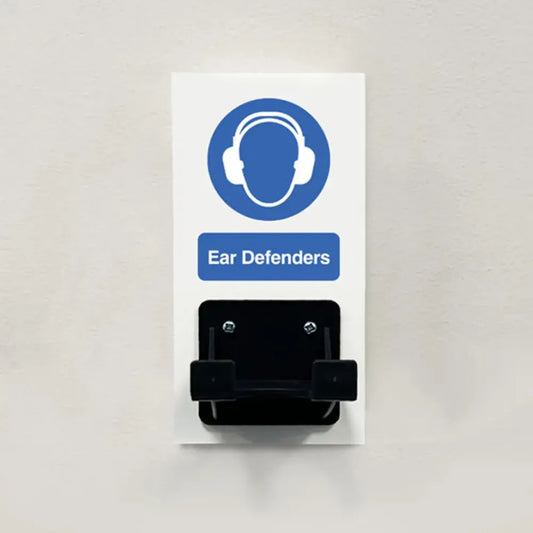 55976 PPE Station - Ear Defenders - Single Hook on 80x160mm 10mm foam pvc Miscellaneous