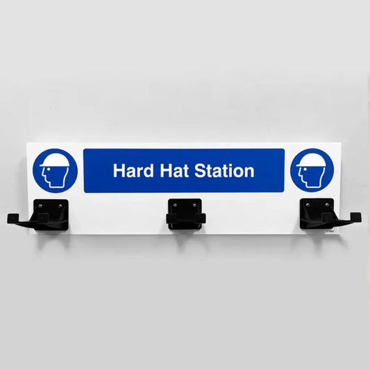 55979 PPE Station - Hard Hat - 3 Hooks on 540x160mm 10mm foam pvc Miscellaneous