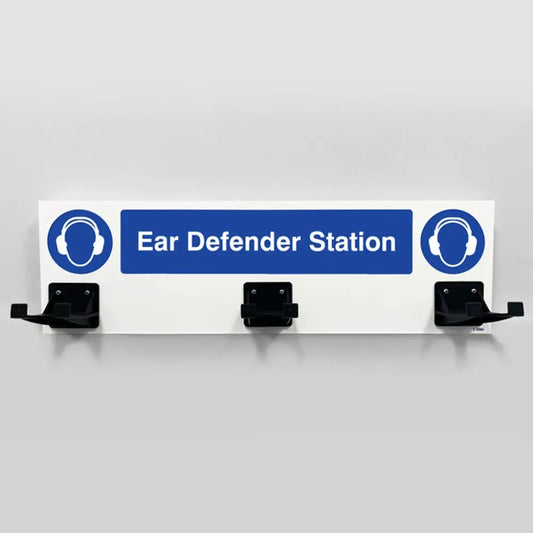 55980 PPE Station - Ear Defenders - 3 Hooks on 540x160mm 10mm foam pvc Miscellaneous