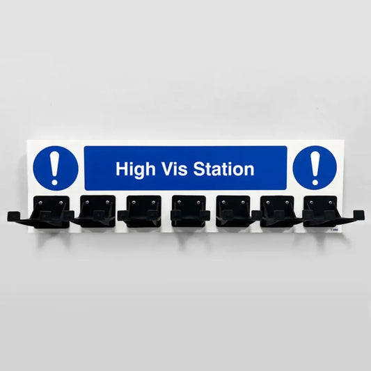 55981 PPE Station - High Vis - 7 Hooks on 540x160mm 10mm foam pvc Miscellaneous