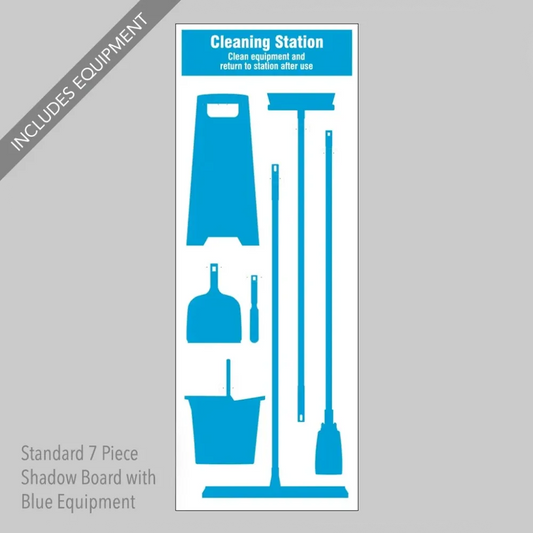55983 Cleaning Station Shadow Board - 7 piece 750x2000mm 10mm foam pvc Miscellaneous